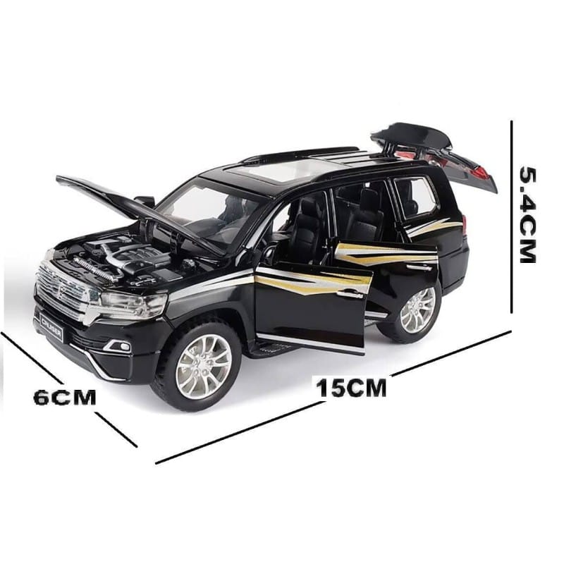 Picture of Toyota Land Cruiser Diecast 1:32 Scale 6 Open Premium Model Vehicle Metal Toy Model Pull back Sound Light