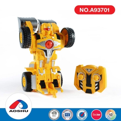Picture of New Play Interactive Car Toy Deformation Fighting Robot for Children - Yellow