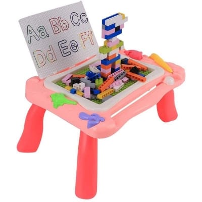 Picture of Educational Writing Board Educational Toy, Convenient Mini Magnetic Writing Board, Funny Study Table for Handicraft Table(Ocean (669-25A) Pink) 