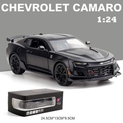 Picture of 1:24 Transformers 5 Bumblebee Chevrolet Camaro Diecast Car Fast and the Furious Alloy Vehicles Car Model Metal Toy Model Pull back Sound Light Special Edition