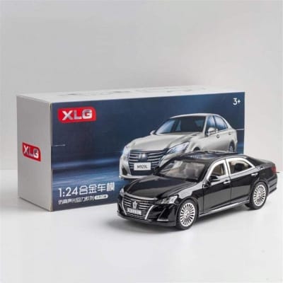 Picture of 1:24 Toyota Crown Diecast Alloy Car XLG 6 Open Premium Model Vehicle Metal Toy Model Pull back Sound Light