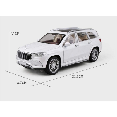 Picture of 1:28 Mercedes Maybach GLS 600 Diecast Alloy Car ChiMei Luxurious Simulation Toy Vehicles Metal Car 6 Doors Open Model Car Sound Light Toys For Gift