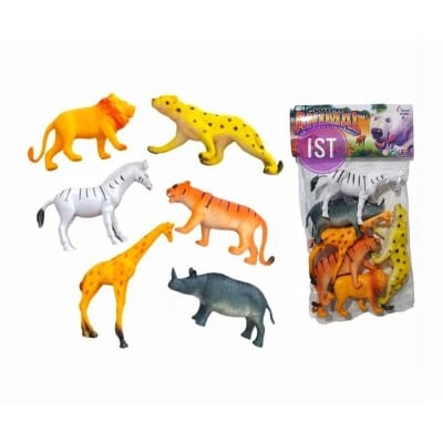 Picture of Animal Toy set for Kids - 6pcs - Multicolor
