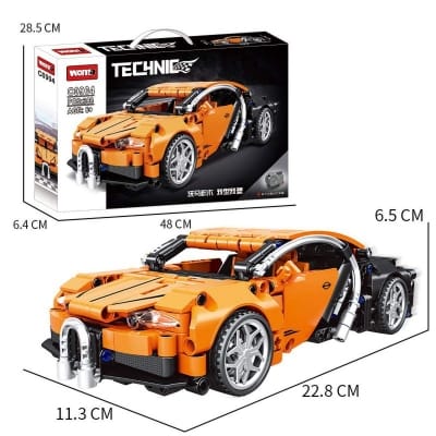 Picture of WOMA TOYS Amazon Hottest Sale Speed Racing Car Pull Back Vehicle STEM Building Blocks Bricks World Famous Car Model Jouet