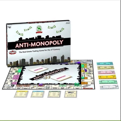 Picture of FUNSKOOL ANTI MONOPOLY Games The Classic Real Estate Trading Board Game - White