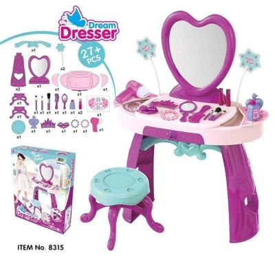 Picture of Toyshine Girls Pretend Play Luxurious Dresser Dressing Table Set 25pes - Multicolor