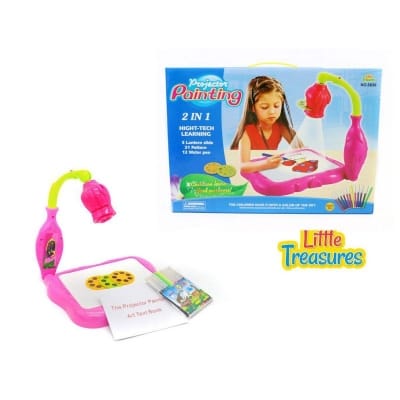 Picture of Artist Projector Painting kit a cute toy set for kids age 3+ combination of battery operated, high tech 3 lantern... - Multicolor
