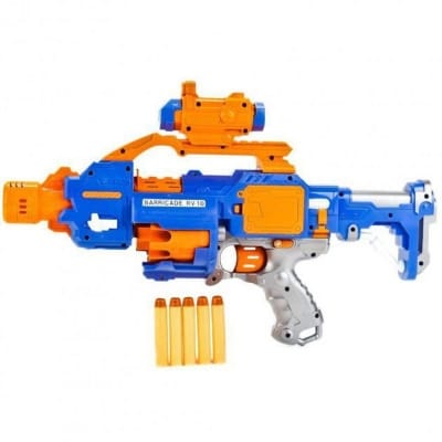 Picture of Shoot Soft Bullet Toy Nerf Style With 20 Free Darts And Target Board- Yellow