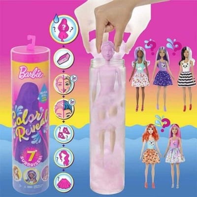 Picture of Barbie Style Color Reveal Doll with 7 Surprises Decorate Your Doll - Multicolor