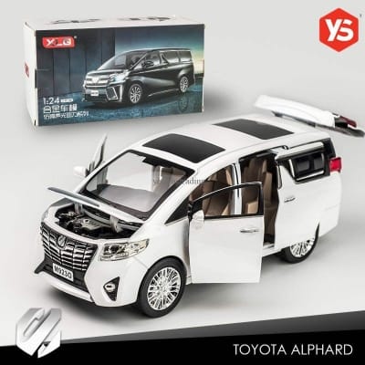Picture of 1:24 Toyota Alphard Vellfire Diecasts Alloy Car Luxurious Simulation Toy Vehicles Metal Car 6 Doors Open Model Car Sound Light Toys For Gift