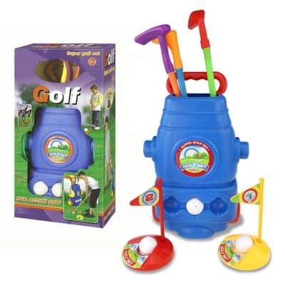 Picture of Kids Mini Plastic Golf Club Set Toy with 3 set balls and All Accessories - Multicolor