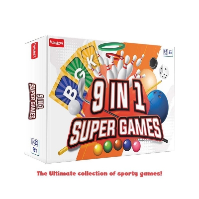 Picture of FUNSKOOL 9 IN 1 SUPER GAMES COMPACT STRATEGY BOARD GAME FOR KIDS - Multicolor