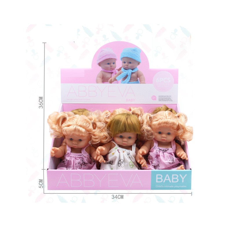 Picture of Fashional design toys full glue 6pcs 23cm female doll show toy - Multicolor