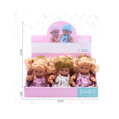 Picture of Fashional design toys full glue 6pcs 23cm female doll show toy - Multicolor