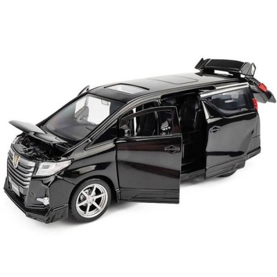 Picture of 1:32 Toyota Alphard MPV Diecasts Car Simulation Steering Shock Toy Vehicles Metal Car 6 Doors Open Model Car Sound Light Toys For Children Gift - car toy