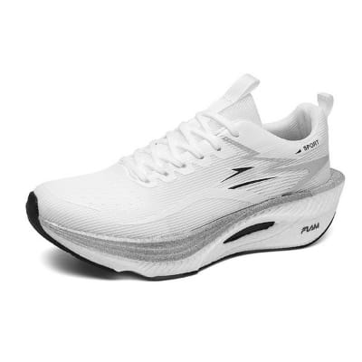 Picture of New Running Shoes with Carbon Plate, Ultra-Light and Resilient, Couple's Shoes, Youth Running Shoes,  Sports Shoes - silver