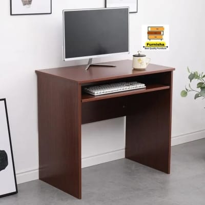 Picture of Computer Table with Keyboard Tray, Modern Laptop Desk & Desktop Table for Home Office H76 × W61 × D41 cm