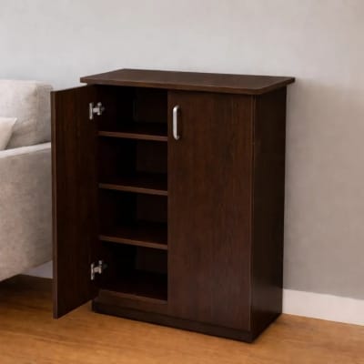 Picture of 2 Door Shoe Rack Cabinet for Home, Simple Design Shoe Storage Organizer H76 × W61 × D30 cm