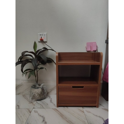 Picture of Bedside Table with 1 Drawer, Compact Wooden Side Table & Storage Cabinet for Bedroom H46 × W36 × D30 cm H46 × W36 × D30 cm