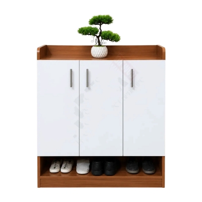 Picture of 3 Door Shoe Rack Cabinet for Home, Multi-Shelf Footwear Storage Organizer H91 × W76 × D30 cm