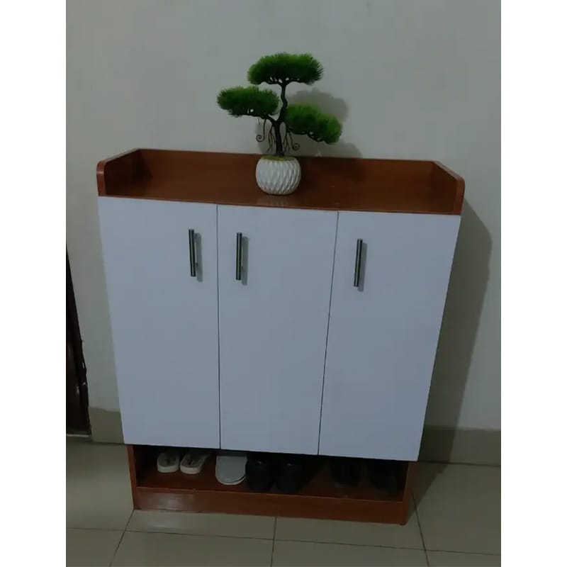 Picture of 3 Door Shoe Rack Cabinet for Home, Multi-Shelf Footwear Storage Organizer H91 × W76 × D30 cm