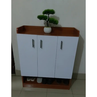Picture of 3 Door Shoe Rack Cabinet for Home, Multi-Shelf Footwear Storage Organizer H91 × W76 × D30 cm