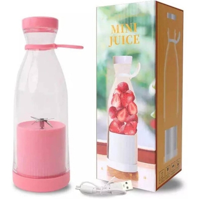 Picture of Electric Portable Mini Juicer Bottle | USB Rechargeable Personal Blender | 350ML Smoothie Maker | 6 Blade Fruit Juicer Cup | Wireless Portable Blender - Multicolor