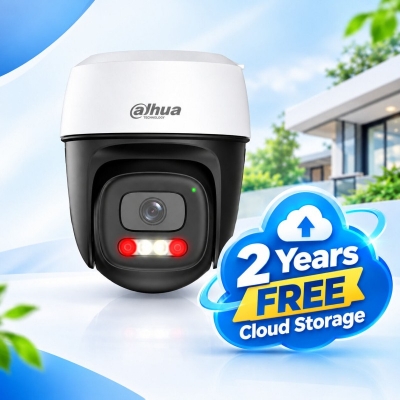 Picture of Dahua P5I-PV 5MP Outdoor Wi-Fi Pan & Tilt IP Camera | 2 Years FREE Cloud Storage | AI Human & Vehicle Detection | 30M Night Vision | Two-Way Talk | Active Defense | IP66
