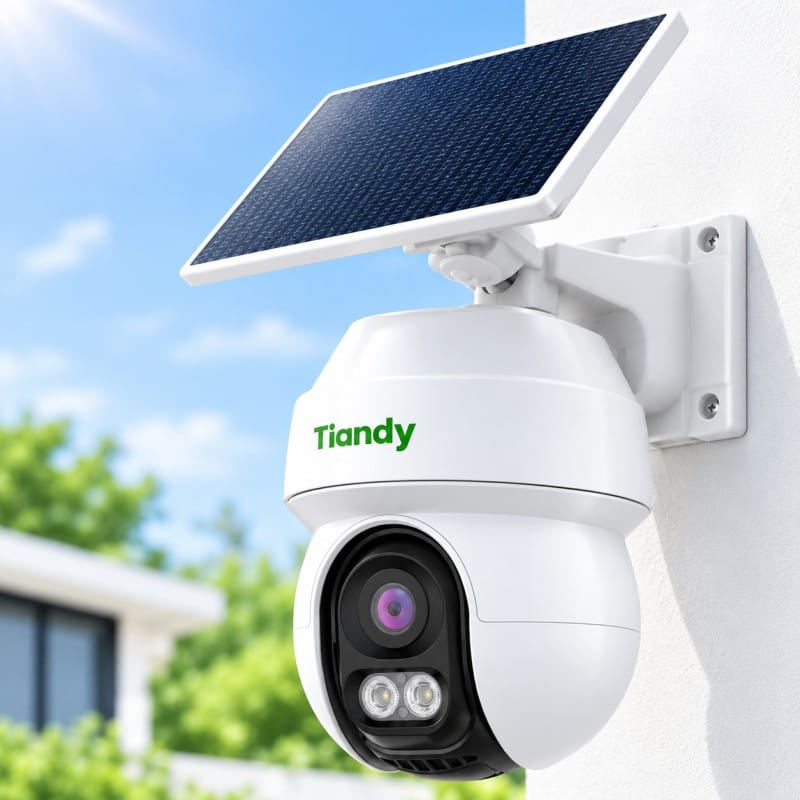 Picture of Tiandy TC-H343K 8DA-4 4MP 4G PT Camera | Color Maker | AI Human & Vehicle Detection | Auto Tracking | 30M IR | Two-Way Talk | Solar Battery | 256GB | IP65