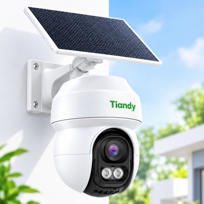 Picture of Tiandy TC-H343K 8DA-4 4MP 4G PT Camera | Color Maker | AI Human & Vehicle Detection | Auto Tracking | 30M IR | Two-Way Talk | Solar Battery | 256GB | IP65