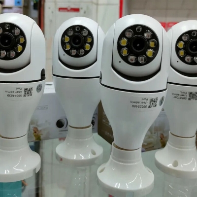 Picture of E27 Bulb 2MP WiFi Smart IP Camera | 360° Panoramic View | Two-Way Audio | Motion Detection | Night Vision | E27 Bulb Socket | 128GB Support - White