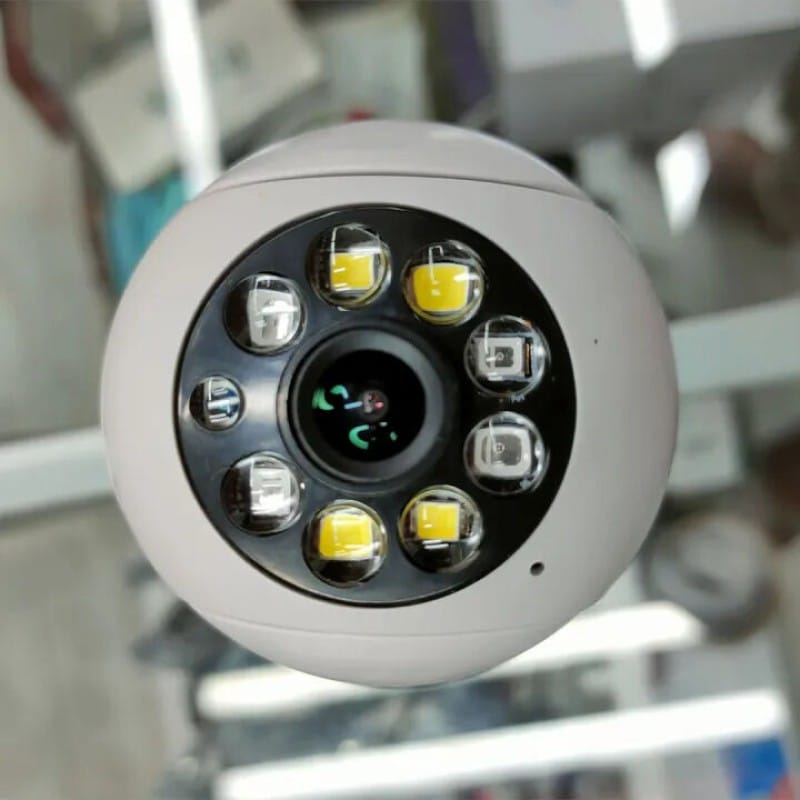 Picture of E27 Bulb 2MP WiFi Smart IP Camera | 360° Panoramic View | Two-Way Audio | Motion Detection | Night Vision | E27 Bulb Socket | 128GB Support - White