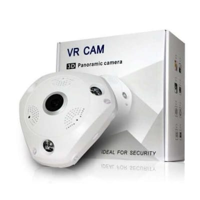 Picture of Q8 VR Cam 3MP Outdoor WiFi IP Camera | 360° Panoramic | Two-Way Audio | Color Night Vision | Motion Detection | Waterproof CCTV - White