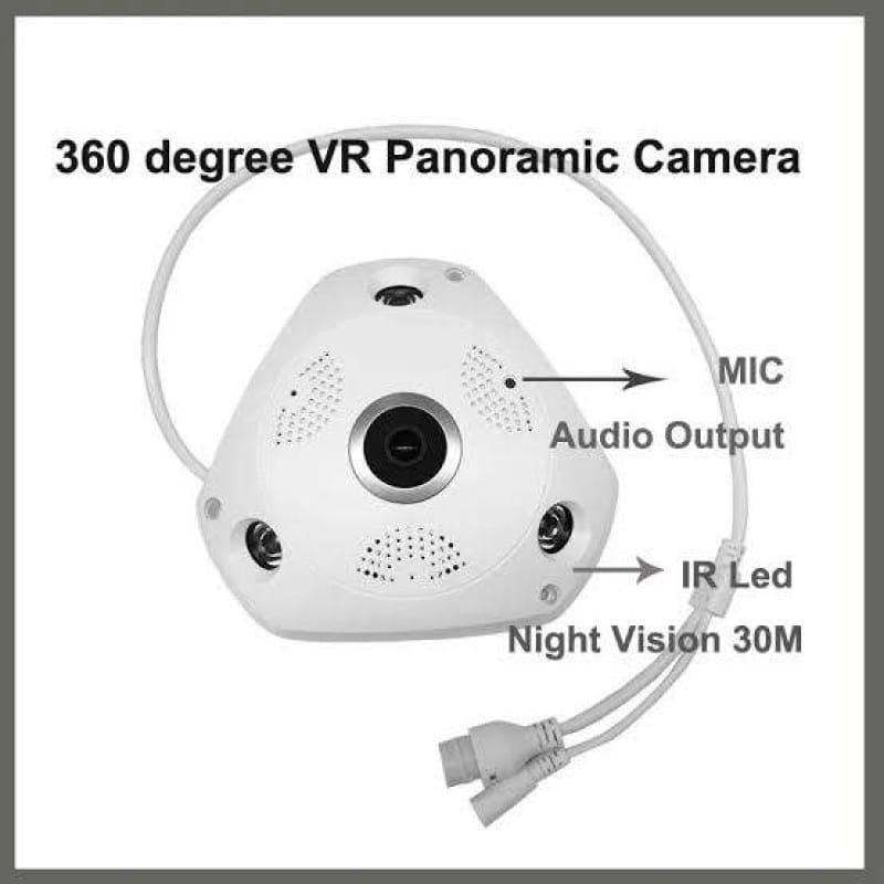 Picture of Q8 VR Cam 3MP Outdoor WiFi IP Camera | 360° Panoramic | Two-Way Audio | Color Night Vision | Motion Detection | Waterproof CCTV - White