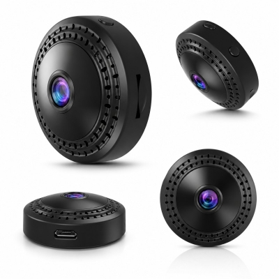 Picture of A10 Mini IP Camera 1080P WiFi Security Camera | 2MP Mini Wireless Camera with 3 Hours Battery Backup, Night Vision & 128GB Support - Black