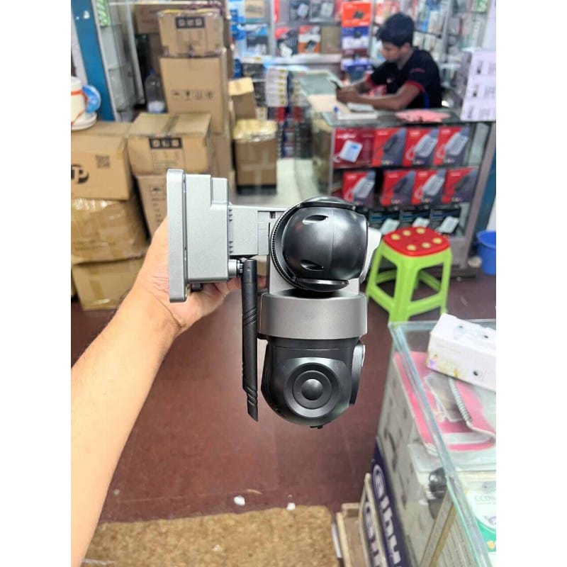 Picture of 4G 3 Lens Solar 72H battery backup outdoor Ip Camera - Black