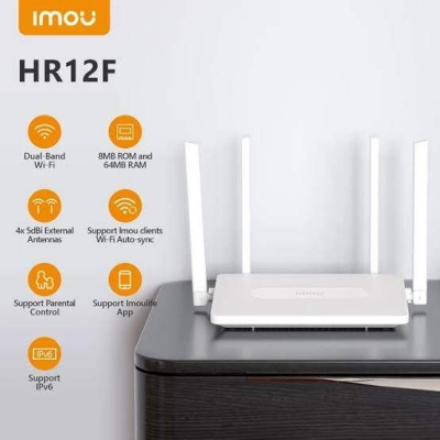 Picture of IMOU HR12F AC1200 Dual Band Wi-Fi Router | 1200Mbps | Dual Band 2.4GHz & 5GHz | IPTV Support | Imou Wi-Fi Auto Sync - White
