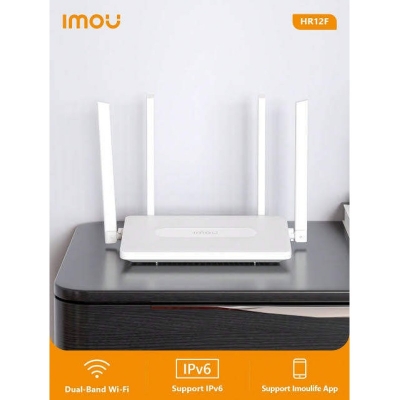 Picture of IMOU HR12F AC1200 Dual Band Wi-Fi Router | 1200Mbps | Dual Band 2.4GHz & 5GHz | IPTV Support | Imou Wi-Fi Auto Sync - White