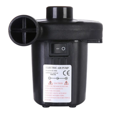 Picture of Electric Air Pump | High Power Household & Car Air Inflator | Portable Quick Inflate Air Pump | 3 Nozzle Electric Air Pump for Air Bed, Pool & Inflatable Toys - Black