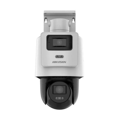 Picture of Hikvision DS-2SE2C400MWG-E/14 TandemVu 4MP Dual Lens POE PT Dome IP Camera | 360° Smart Tracking | Human & Vehicle Detection | Two-Way Audio | IP66 Outdoor CCTV Camera - White