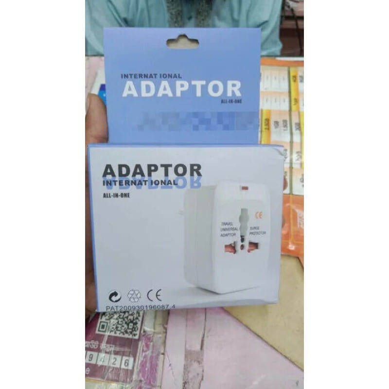 Picture of Universal Travel Adapter All in One | International Multi Plug | 150+ Countries | Surge Protection | Safety Shutter - White
