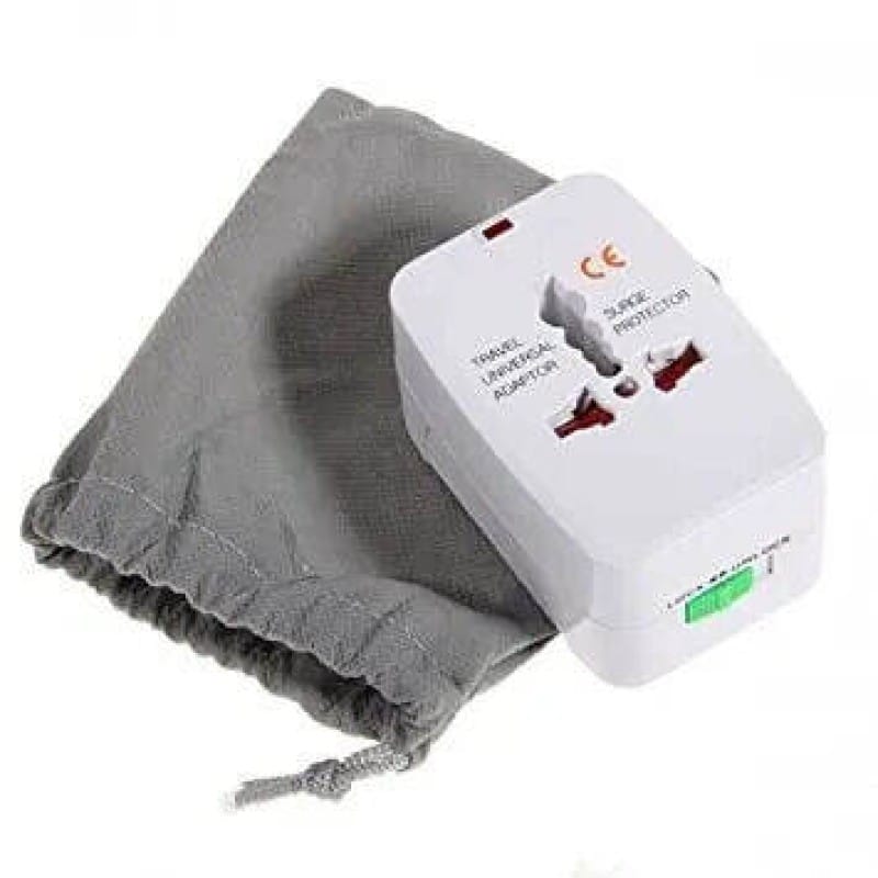 Picture of Universal Travel Adapter All in One | International Multi Plug | 150+ Countries | Surge Protection | Safety Shutter - White