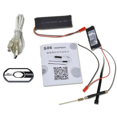 Picture of Full HD 1080P Wifi ip P2P Module Mini DV DVR Wireless IP Surveillance Security Ribbon Camera-S06 - Black