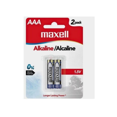 Picture of Maxell LR03 AAA 1.5V Alkaline Battery | Long Lasting | High Performance | Leak Resistant | 2 Pcs Pack - Multicolor