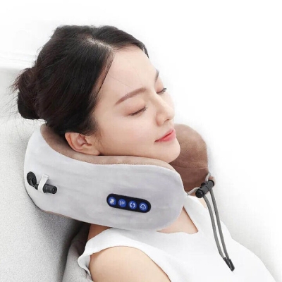 Picture of Electric U-Shaped Neck Massager Pillow | Rechargeable Cervical Shoulder Massage Pillow | 3D Shiatsu Neck & Shoulder Massager | Travel Neck Massage Cushion - Multicolor