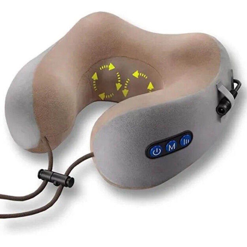 Picture of Electric U-Shaped Neck Massager Pillow | Rechargeable Cervical Shoulder Massage Pillow | 3D Shiatsu Neck & Shoulder Massager | Travel Neck Massage Cushion - Multicolor