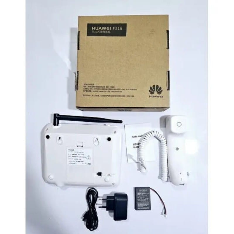 Picture of Huawei F316 GSM Desk Phone | Single SIM Wireless Land Phone | 2000mAh Battery | LCD Display | Caller ID | SMS Support | Call Forwarding | Home & Office Phone