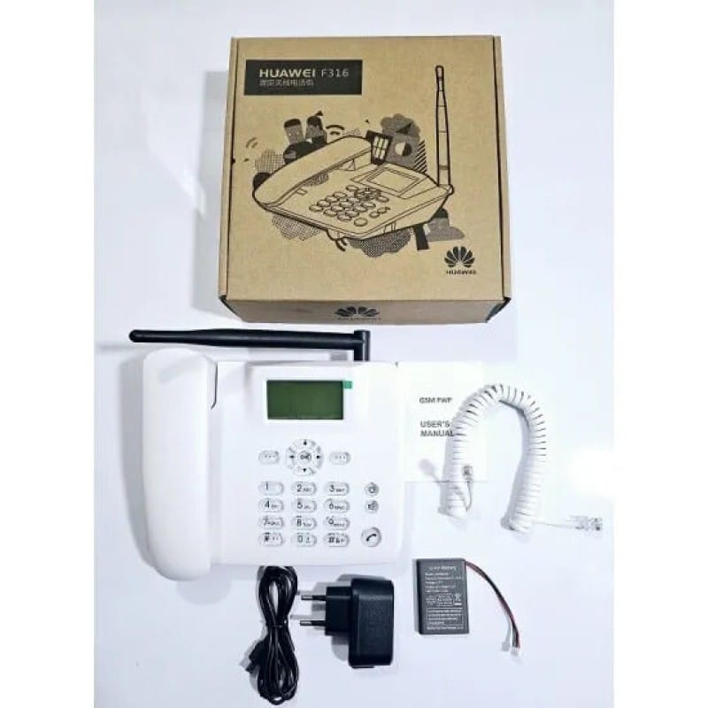 Picture of Huawei F316 GSM Desk Phone | Single SIM Wireless Land Phone | 2000mAh Battery | LCD Display | Caller ID | SMS Support | Call Forwarding | Home & Office Phone