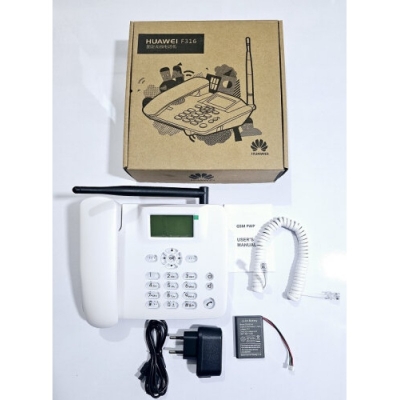 Picture of Huawei F316 GSM Desk Phone | Single SIM Wireless Land Phone | 2000mAh Battery | LCD Display | Caller ID | SMS Support | Call Forwarding | Home & Office Phone