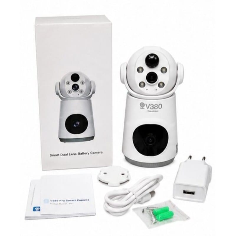Picture of V380 Pro 4MP Dual Lens WiFi & 4G Battery Camera | Two-Way Audio | Indoor CCTV